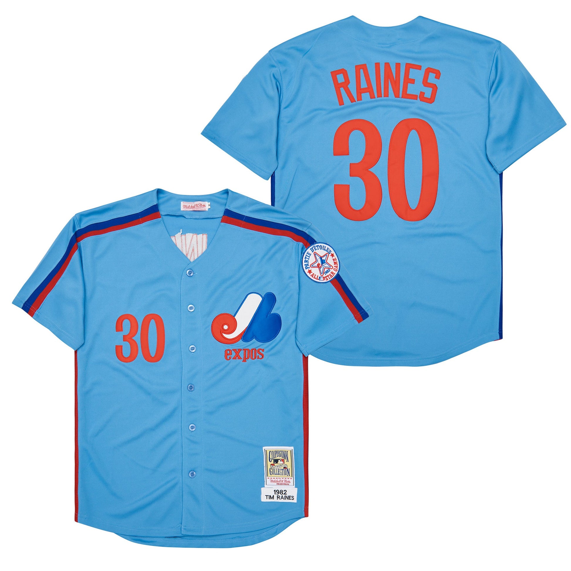 Montreal Expos #30 Raines Baseball Jersey baseball jersey product view 1