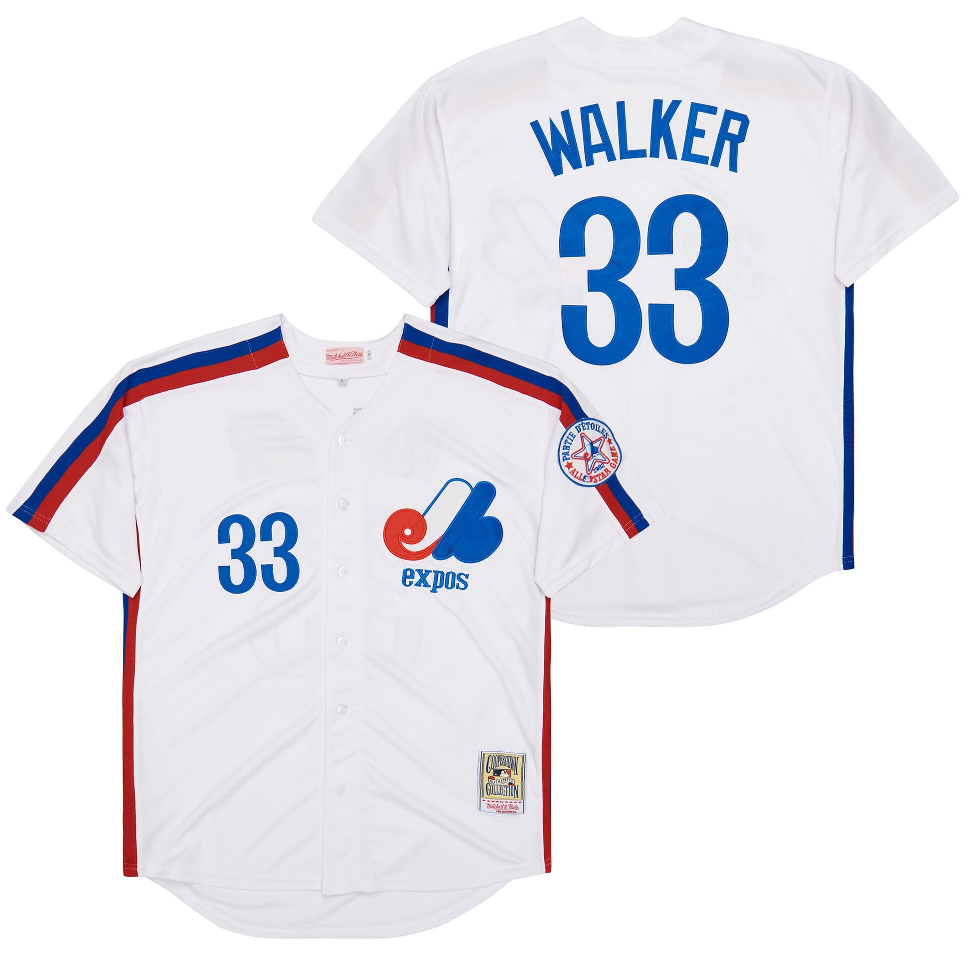 Montreal Expos #33 WALKER Style 1 Baseball Jersey baseball jersey product view 1