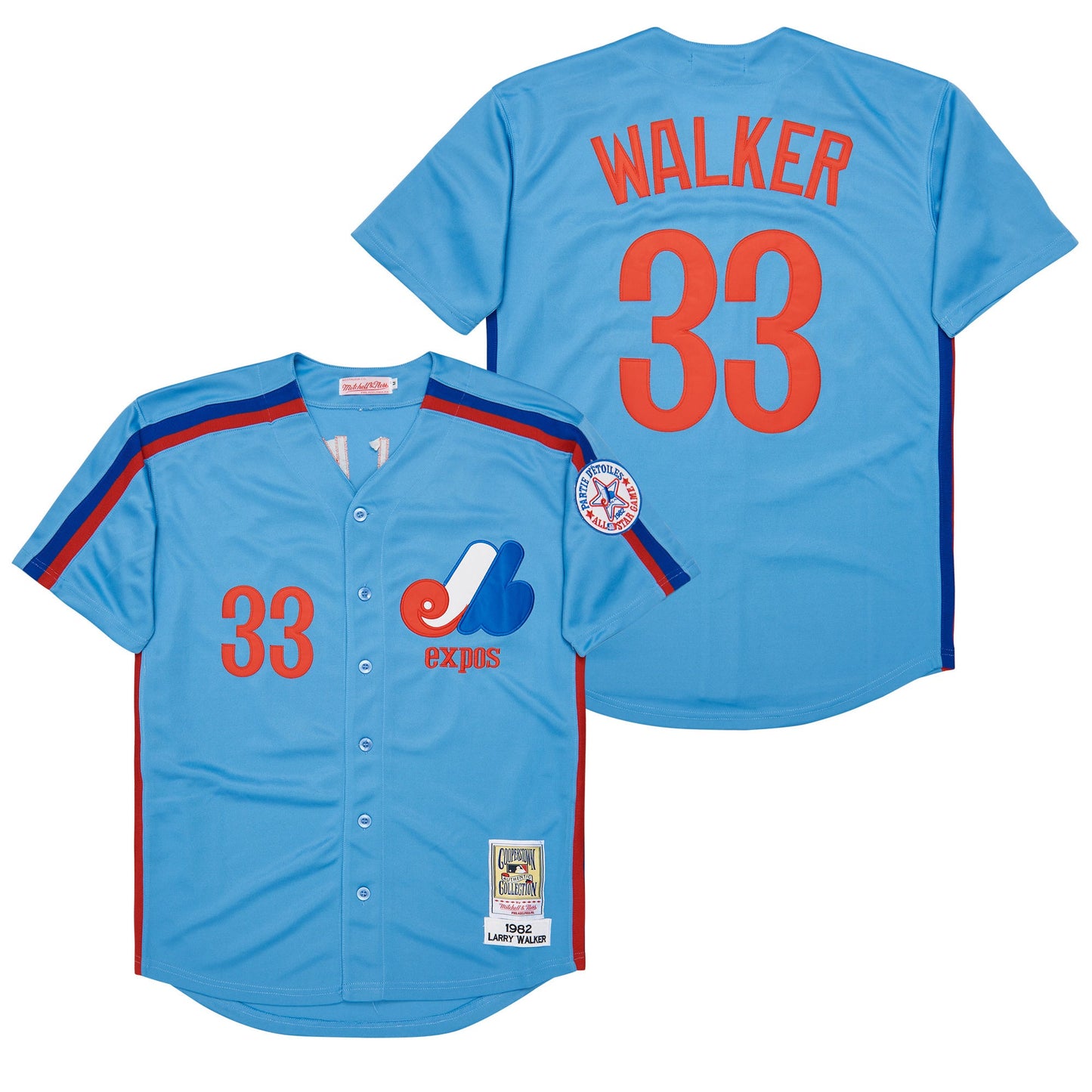 Montreal Expos #33 WALKER Style 2 Baseball Jersey baseball jersey product view 1