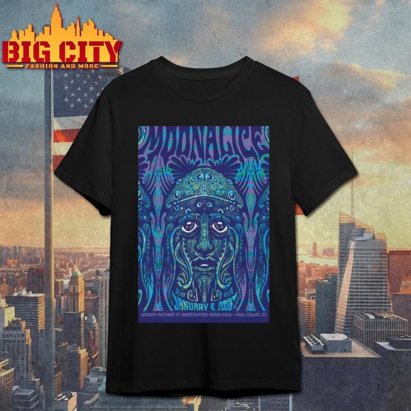 Moonalice 1.4.2026 Mill Valley CA Poster shirt Unisex T-shirt, Sweatshirt, Hoodie, Long Sleeve Tee - T-Shirt, Sweatshirt, Hoodie