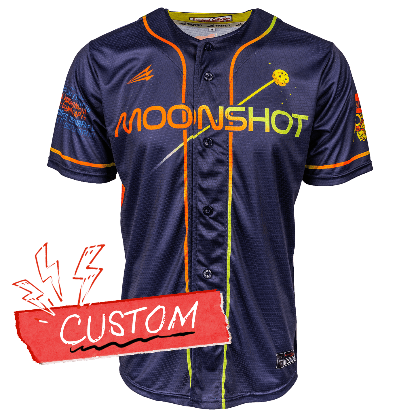 Moonshot Houston Lifestyle Baseball Jersey *CUSTOM* baseball jersey product view 1