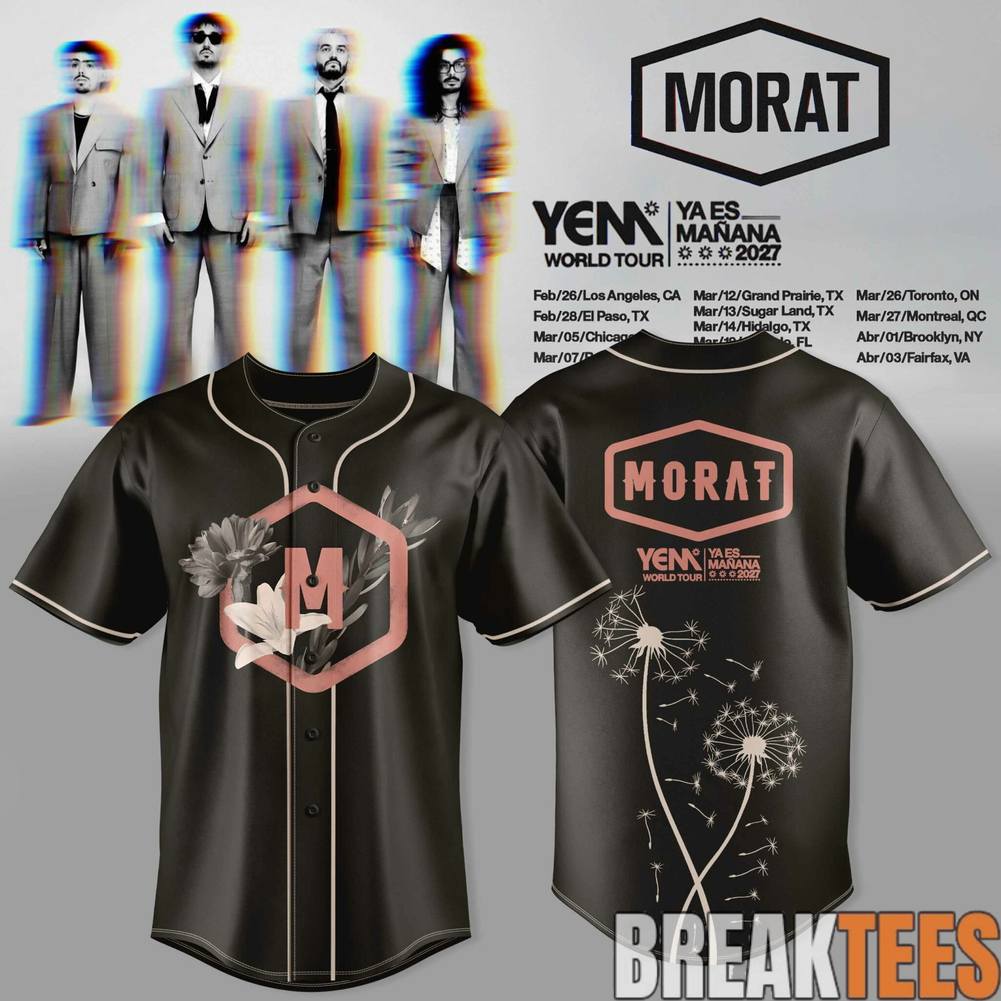 Morat YEM YA ES MANANA World Tour 2027 Baseball Jersey Unisex T-shirt, Sweatshirt, Hoodie, Long Sleeve Tee - T-Shirt, Sweatshirt, Hoodie