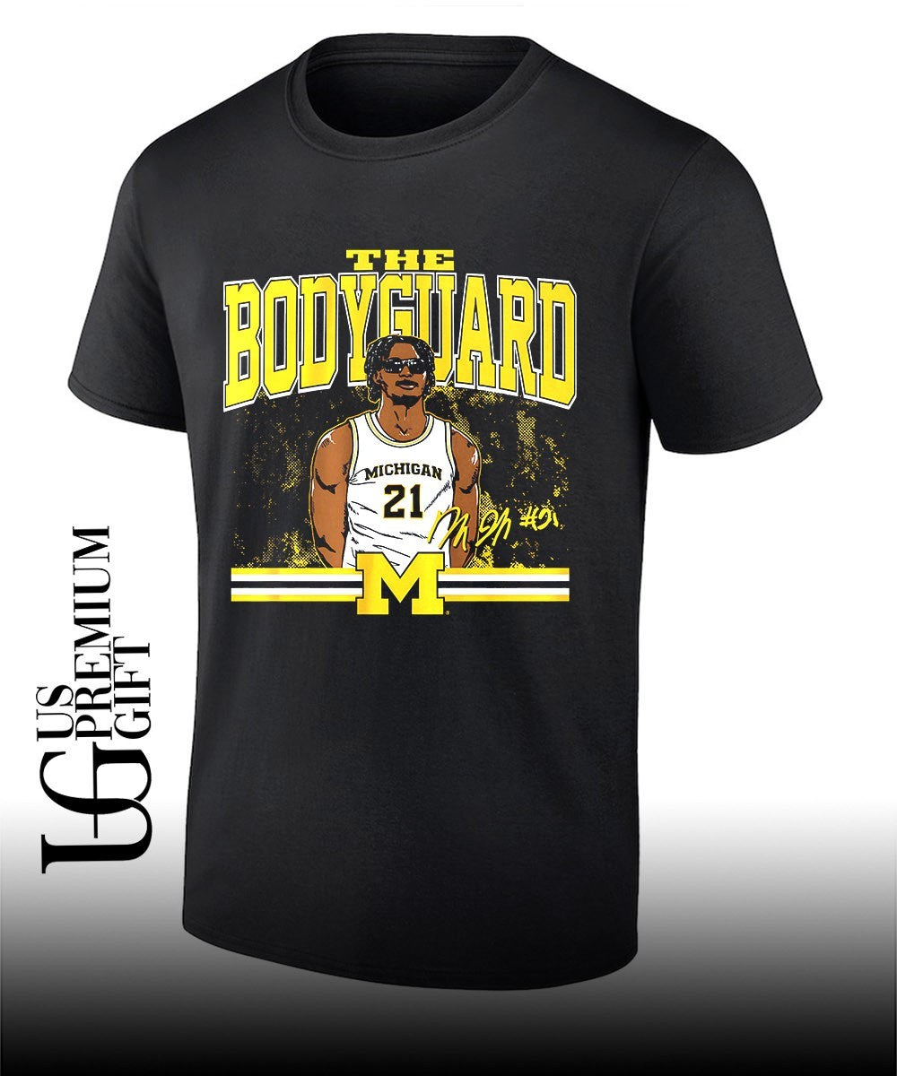 Morez Johnson Jr. The Bodyguard Michigan Wolverines basketball signature shirt Unisex T-shirt, Sweatshirt, Hoodie, Long Sleeve Tee - T-Shirt, Sweatshirt, Hoodie
