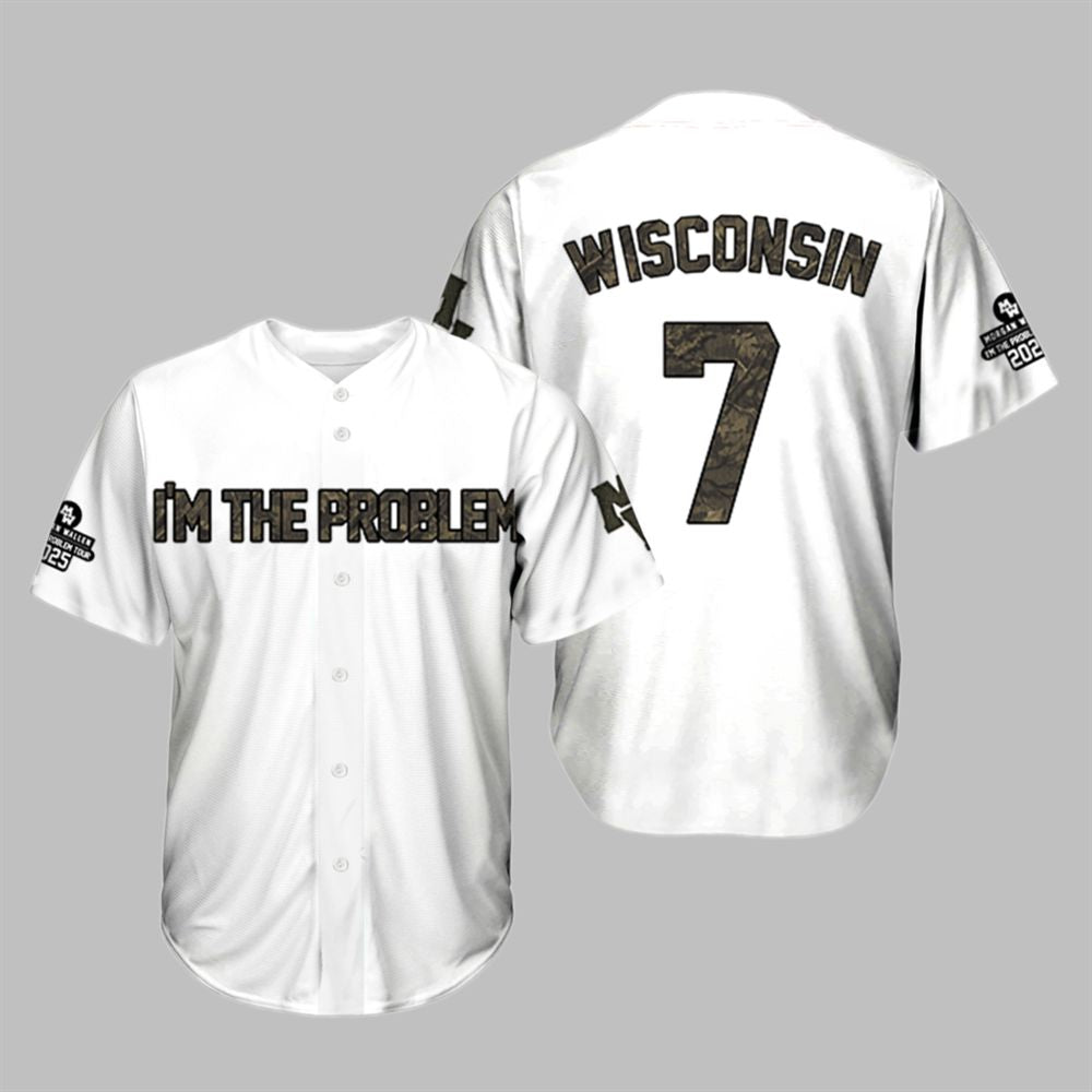 Morgan I'm The Problem Wisconsin Badgers Jersey sports jersey product view 1