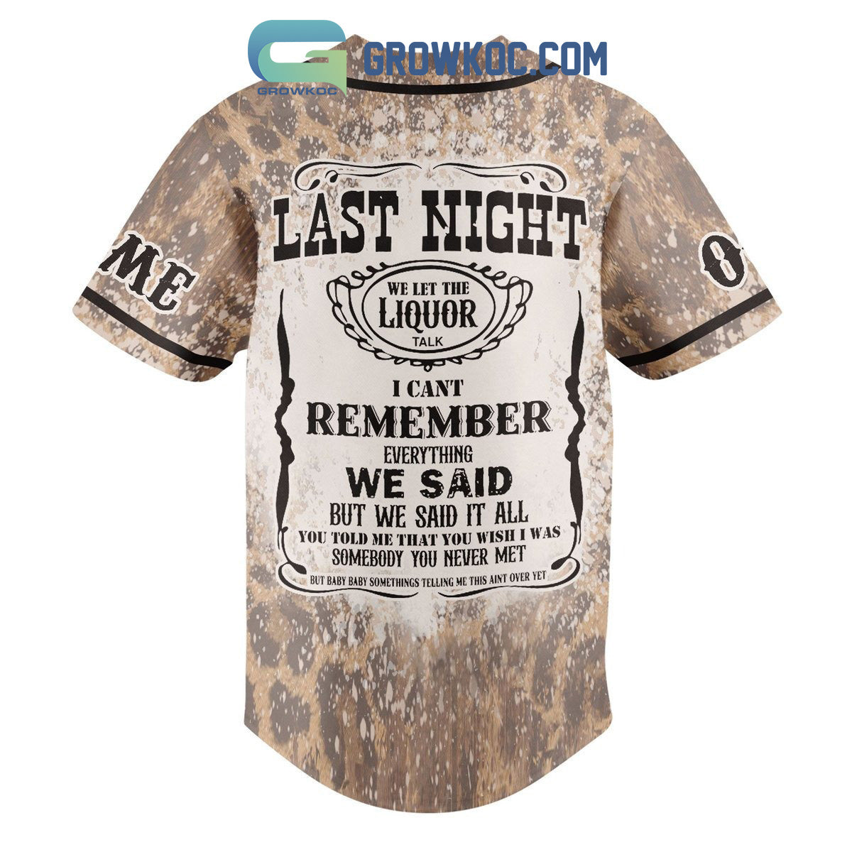Morgan Wallen 2023 Last Night Personalized Baseball Jersey baseball jersey product view 3
