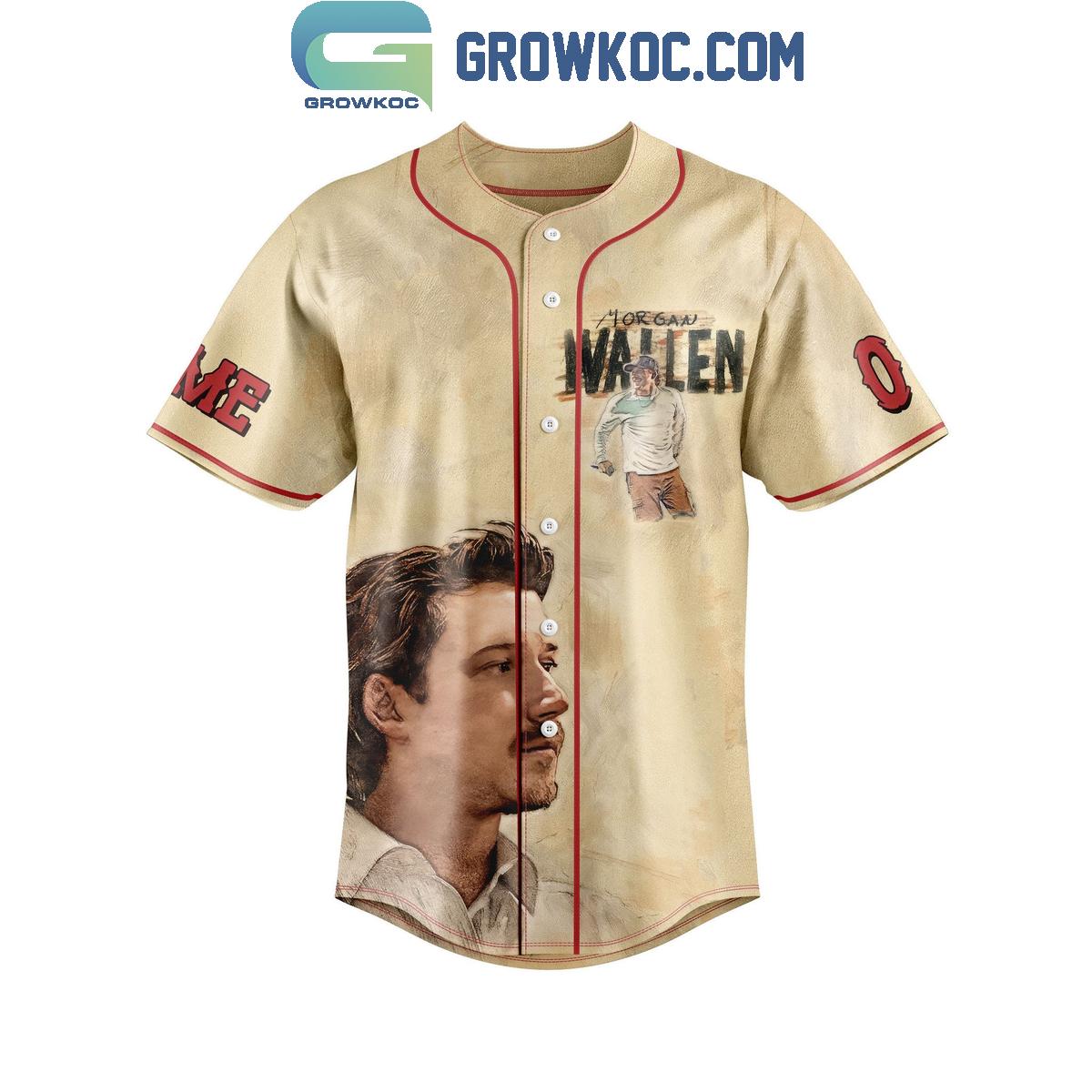 Morgan Wallen Get Me To God’s Country Personalized Baseball Jersey baseball jersey product view 2