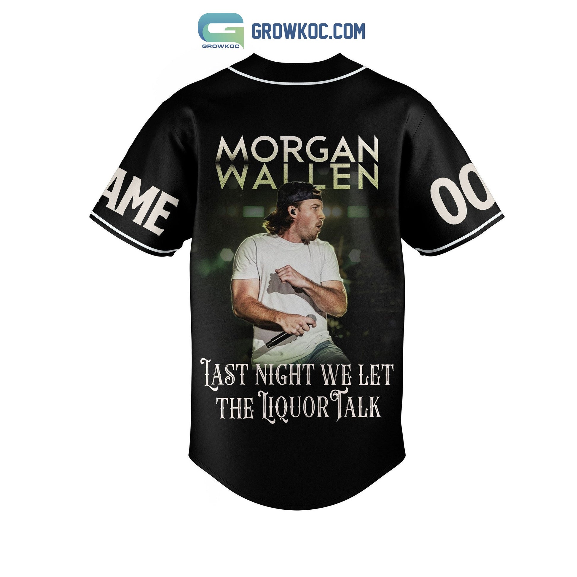 Morgan Wallen Last Night We Let The Liquor Talk World Tour 2023 Personalized Baseball Jersey baseball jersey product view 3