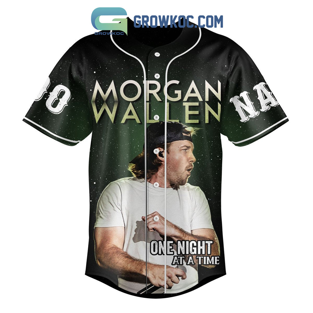 Morgan Wallen One Night At A Time World Tour Personalized Baseball Jersey baseball jersey product view 2