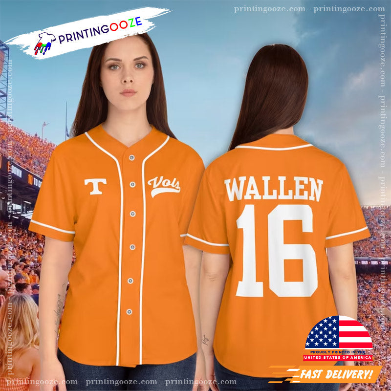 Morgan Wallen Tennessee Fullbutton Baseball Jersey baseball jersey product view 1