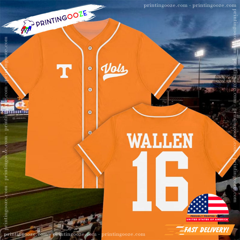 Morgan Wallen Tennessee Fullbutton Baseball Jersey baseball jersey product view 2