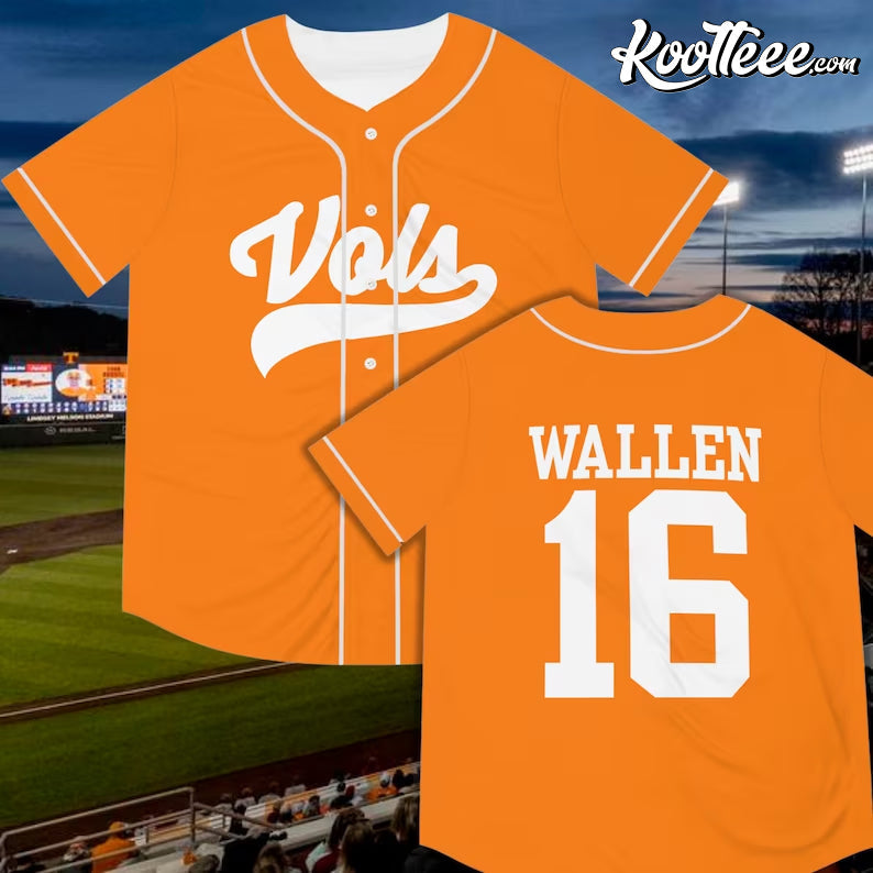 Morgan Wallen Tennessee Vols Baseball Jersey baseball jersey product view 1