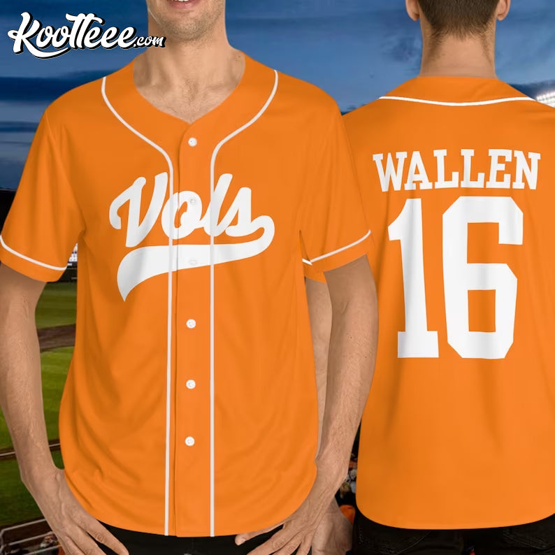 Morgan Wallen Tennessee Vols Baseball Jersey baseball jersey product view 2