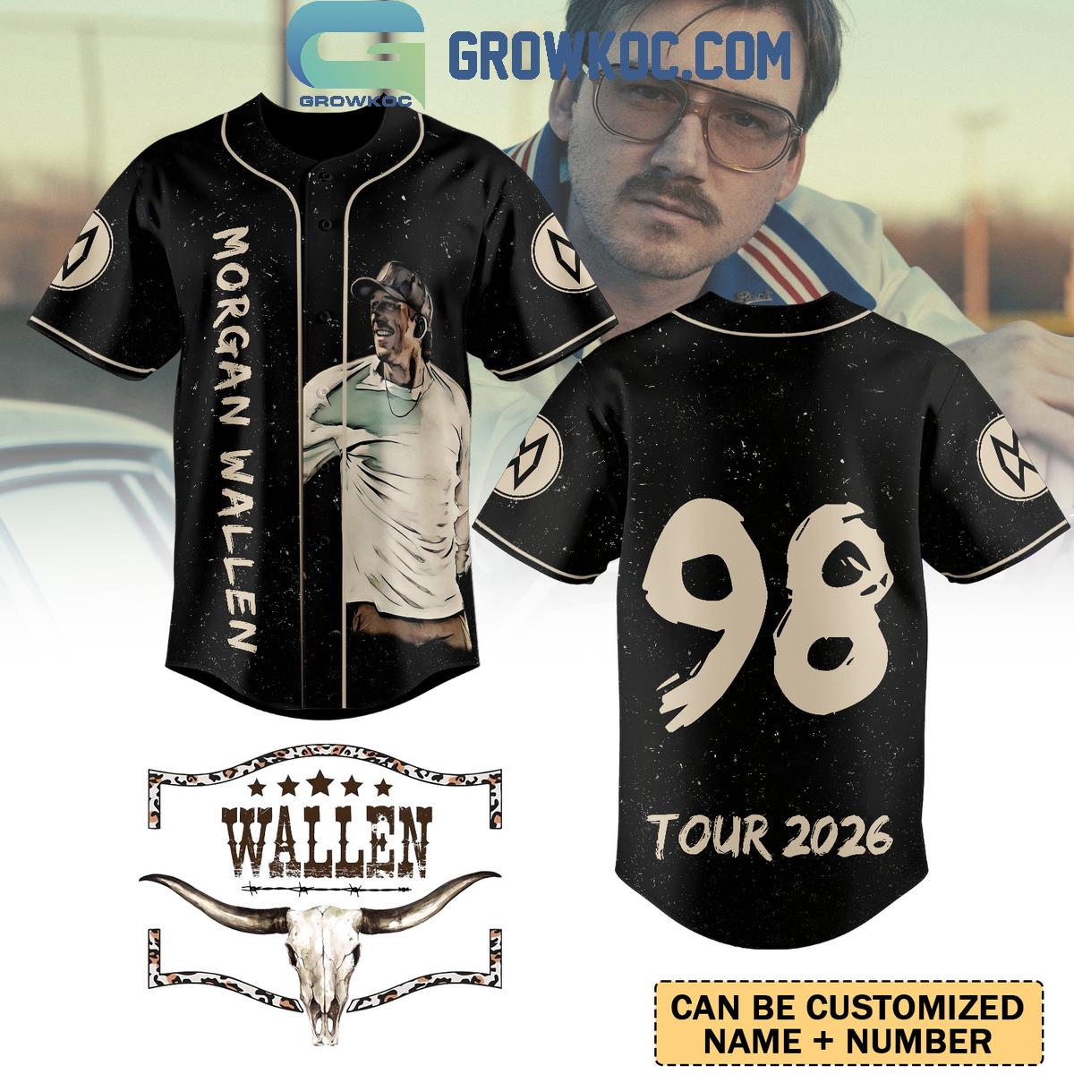 Morgan Wallen Tour 2026 Baseball Jersey baseball jersey product view 1