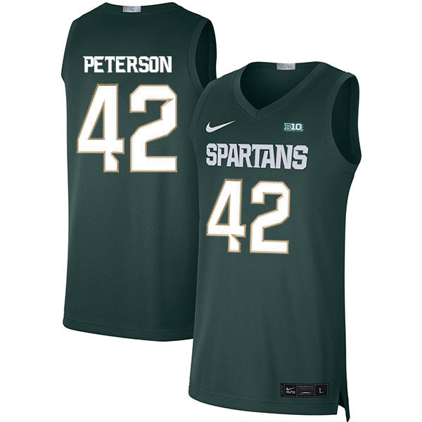 Morris Peterson 42 Green College Football Jersey football jersey product view 1