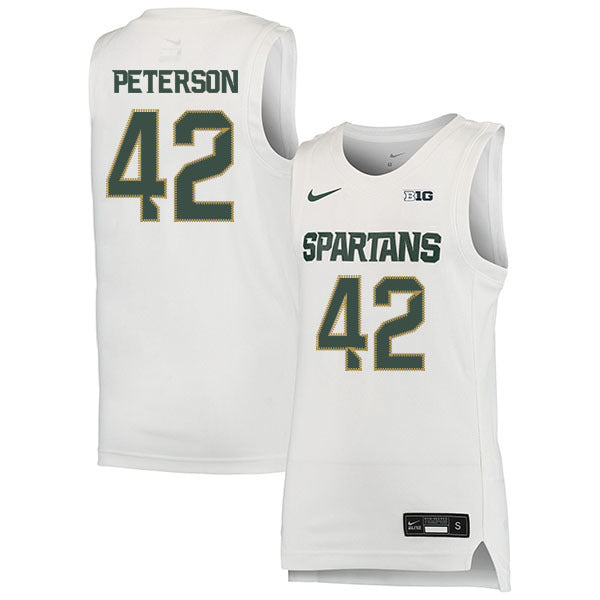 Morris Peterson 42 White College Football Jersey football jersey product view 1