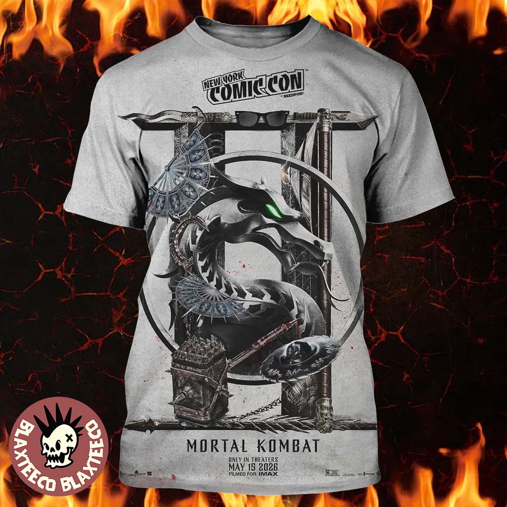 Mortal Kombat 2 Movie New York Comic Con 2026 Exclusive Poster All Over Print Shirt Unisex T-shirt, Sweatshirt, Hoodie, Long Sleeve Tee - T-Shirt, Sweatshirt, Hoodie