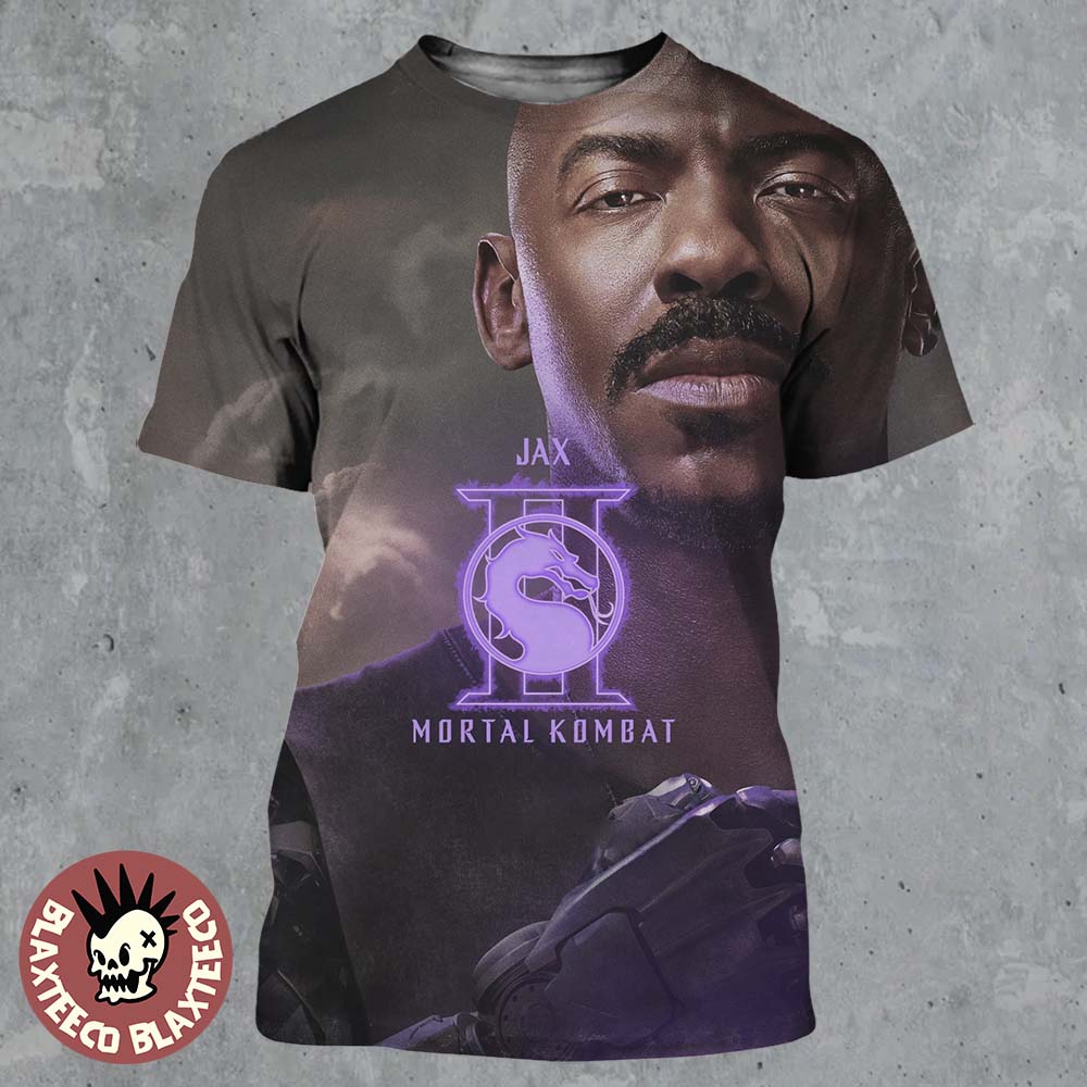 Mortal Kombat II Movie Exclusive Jax Character Poster All Over Print Shirt Unisex T-shirt, Sweatshirt, Hoodie, Long Sleeve Tee - T-Shirt, Sweatshirt, Hoodie