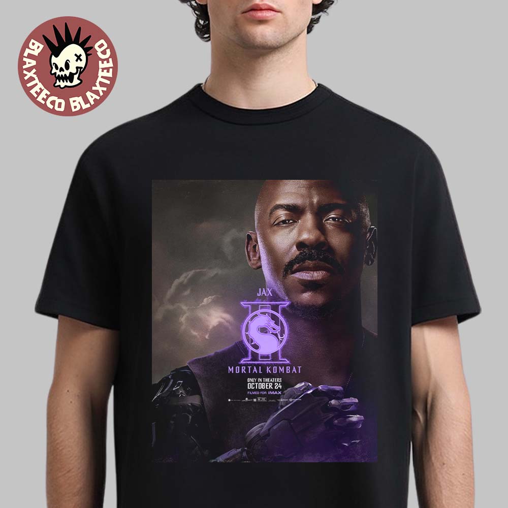 Mortal Kombat II Movie Exclusive Jax Character Poster T-Shirt Unisex T-shirt, Sweatshirt, Hoodie, Long Sleeve Tee - T-Shirt, Sweatshirt, Hoodie