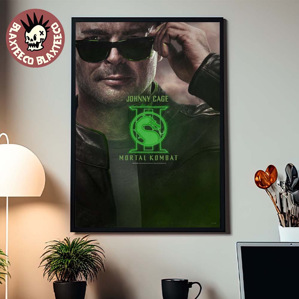 Mortal Kombat II Movie Exclusive Johnny Cage Character Poster Canvas For Home Decor Unisex T-shirt, Sweatshirt, Hoodie, Long Sleeve Tee - T-Shirt, Sweatshirt, Hoodie