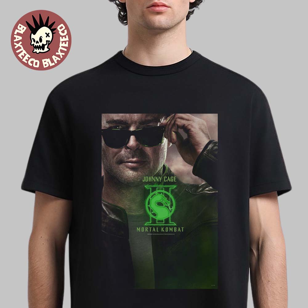 Mortal Kombat II Movie Exclusive Johnny Cage Character Poster T-Shirt Unisex T-shirt, Sweatshirt, Hoodie, Long Sleeve Tee - T-Shirt, Sweatshirt, Hoodie