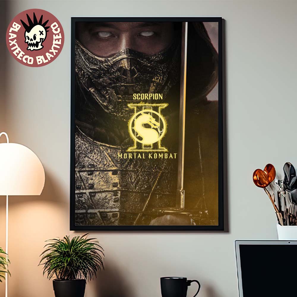 Mortal Kombat II Movie Exclusive Scorpion Character Poster Canvas For Home Decor Unisex T-shirt, Sweatshirt, Hoodie, Long Sleeve Tee - T-Shirt, Sweatshirt, Hoodie