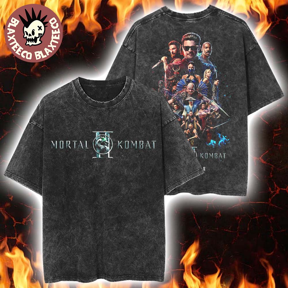 Mortal Kombat II Movie Official Poster Only In Theaters On May 8 2026 Vintage Wash T-Shirt - T-Shirt, Sweatshirt, Hoodie
