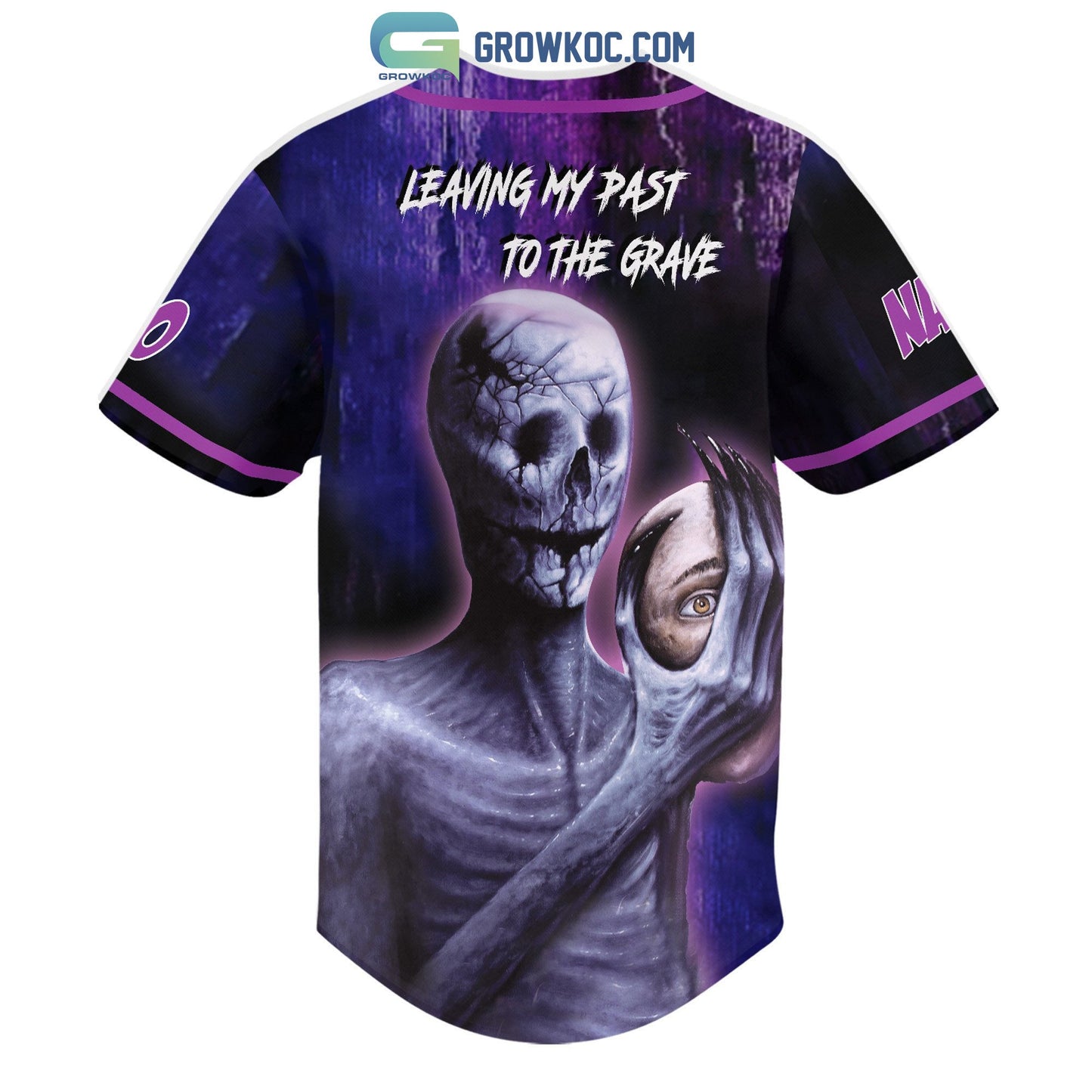 Motionless In White Leaving My Past To The Grave Personalized Baseball Jersey baseball jersey product view 3