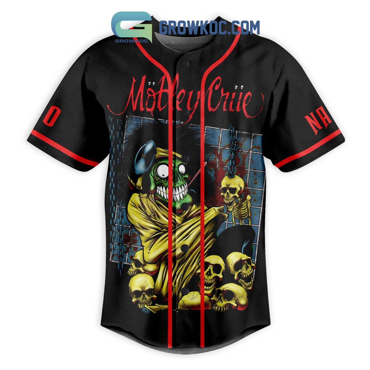 Motley Crue I’m A Wolf Screamin’ Lonely In The Night Personalized Baseball Jersey baseball jersey product view 2