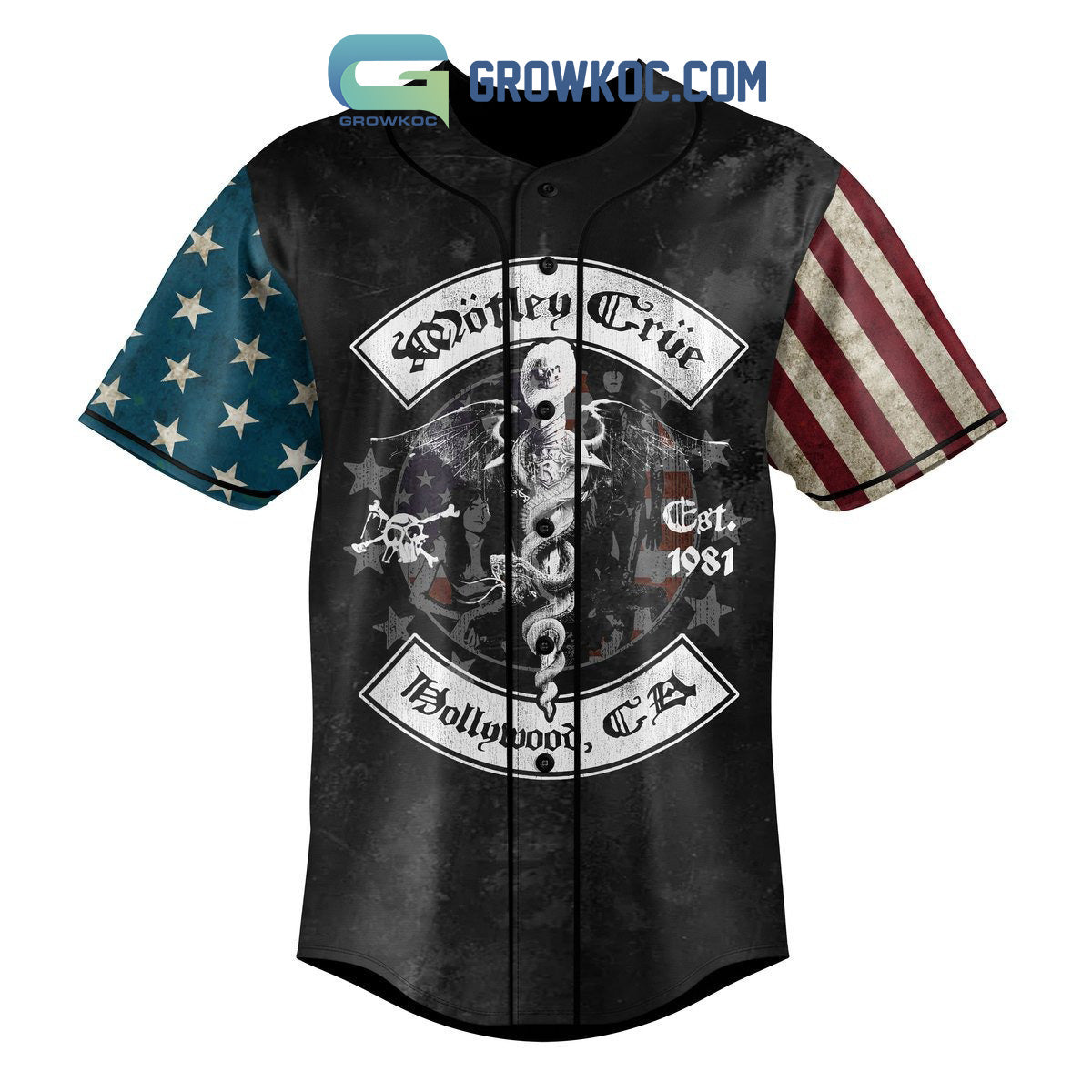 Motley Crue You Gotta Be Willing To Crash And Burn Personalized Baseball Jersey baseball jersey product view 3