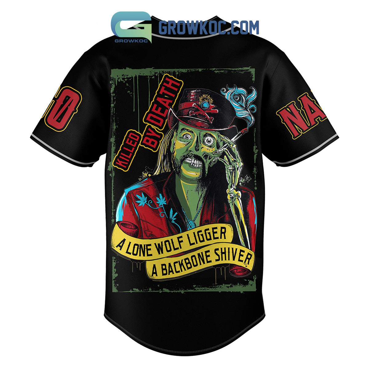 Motor Head Born To Lose Live To Win Killed By Death Personalized Baseball Jersey baseball jersey product view 3