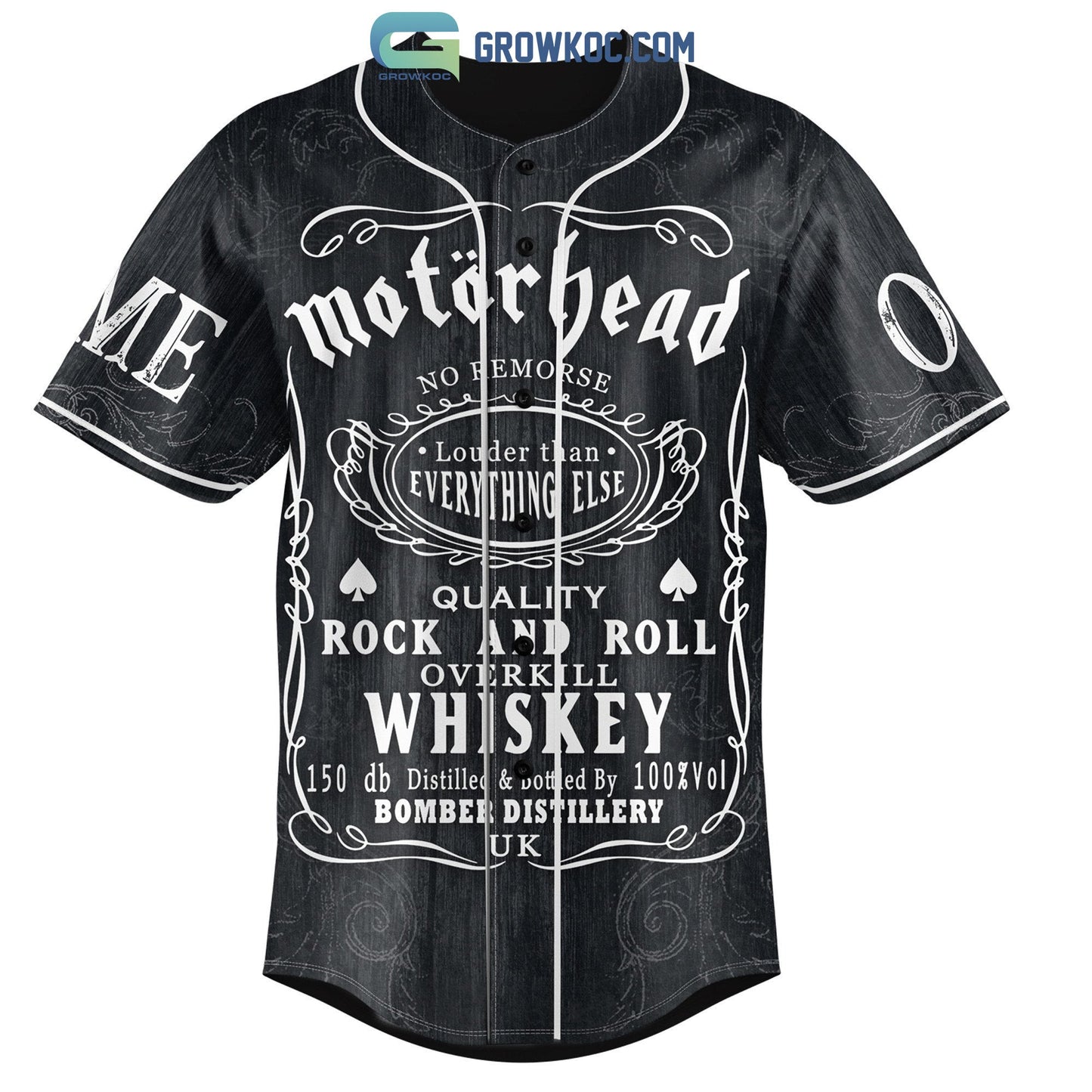 Motor Head You Know I’m Born To Lose And Gambling’s For Fools Personalized Baseball Jersey baseball jersey product view 3