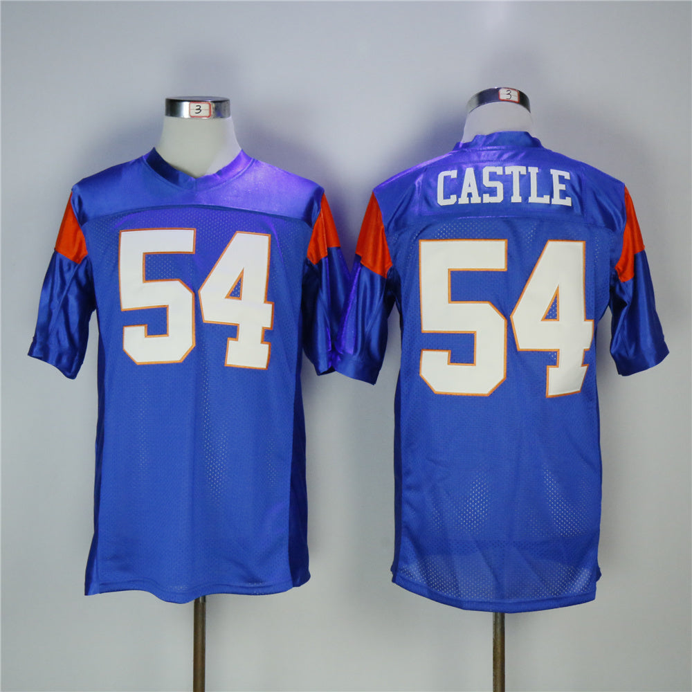 Mountain State Movie #54 Thad Castle College Football Jersey football jersey product view 1