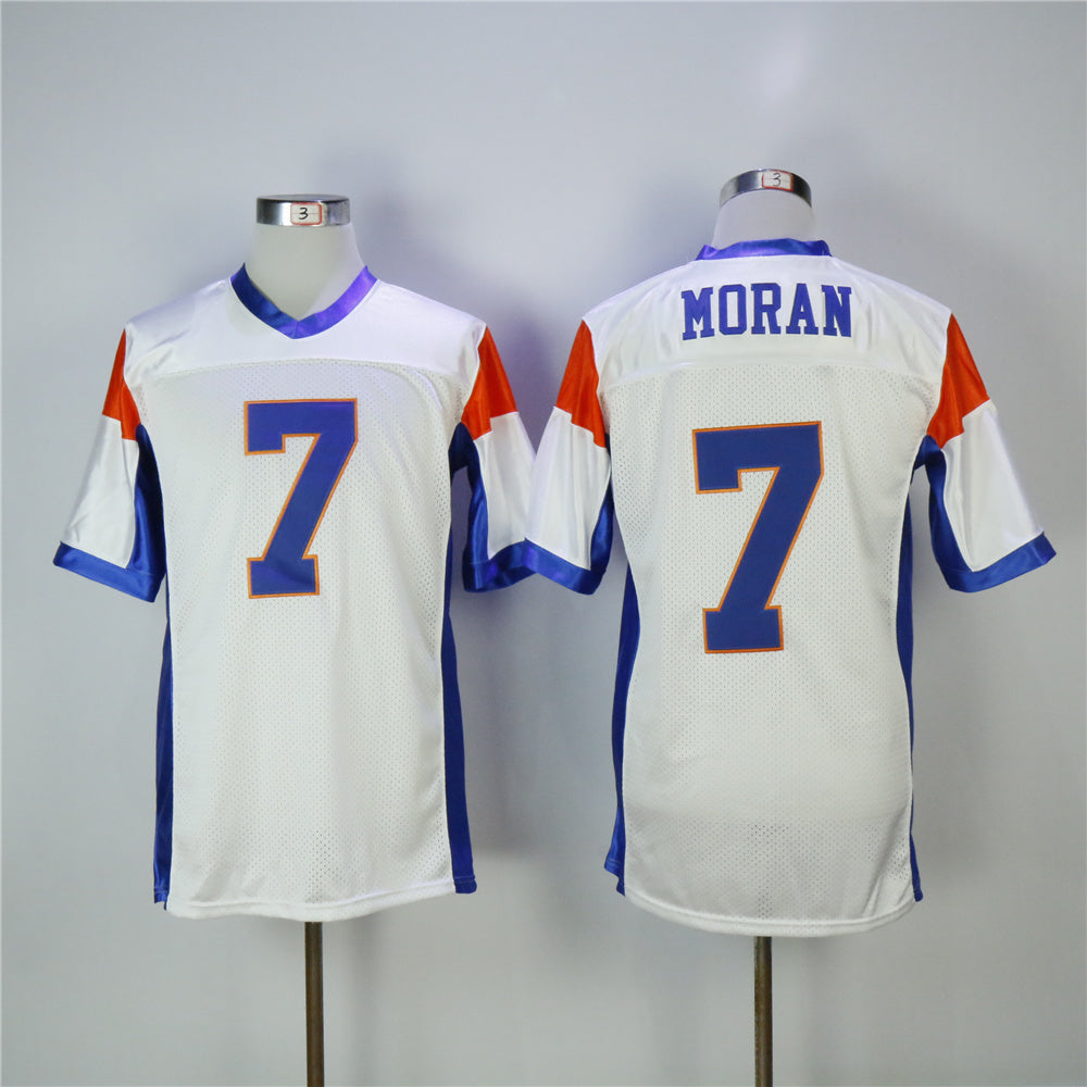 Mountain State Movie #7 Alex Moran White College Football Jersey football jersey product view 1