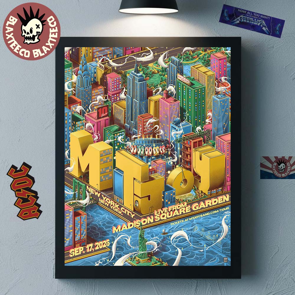 Mt Joy Live From Madison Square Garden In New York City On September 17 2026 Gig Poster Canvas For Home Decor - T-Shirt, Sweatshirt, Hoodie