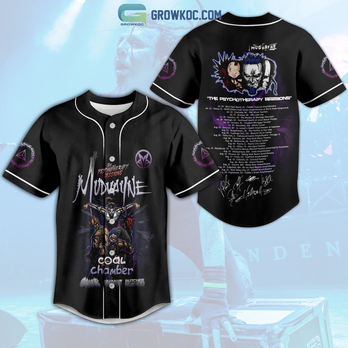 Mudvayne The Psychotherapy Sessions Baseball Jersey baseball jersey product view 1