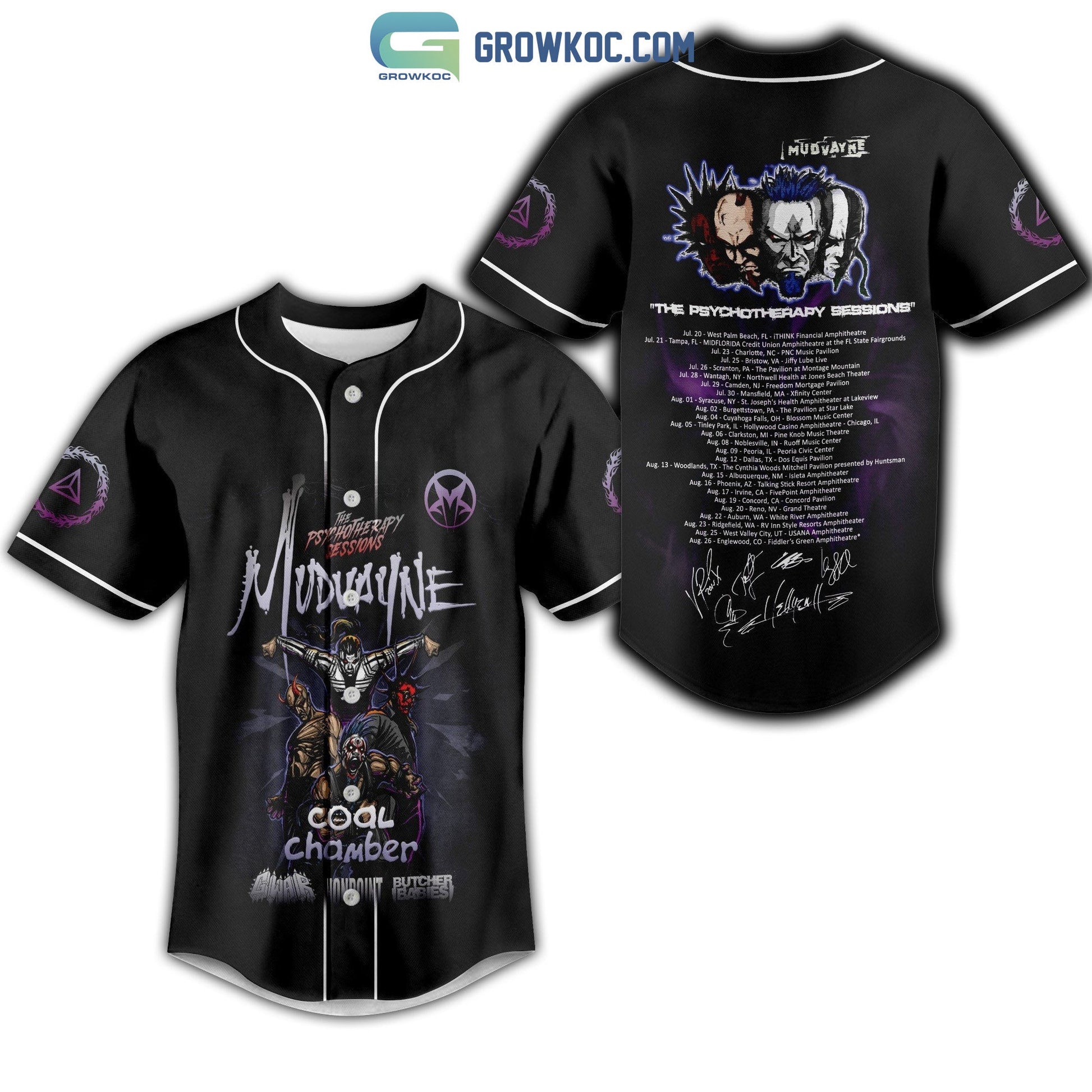 Mudvayne The Psychotherapy Sessions Baseball Jersey baseball jersey product view 2