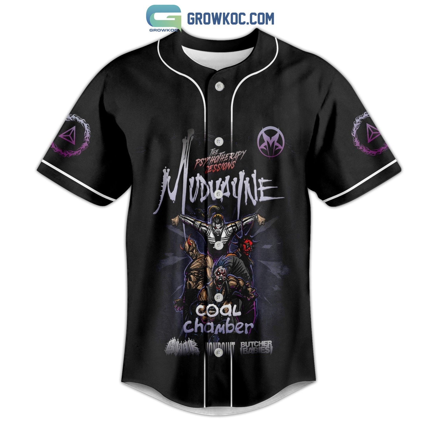 Mudvayne The Psychotherapy Sessions Baseball Jersey baseball jersey product view 3