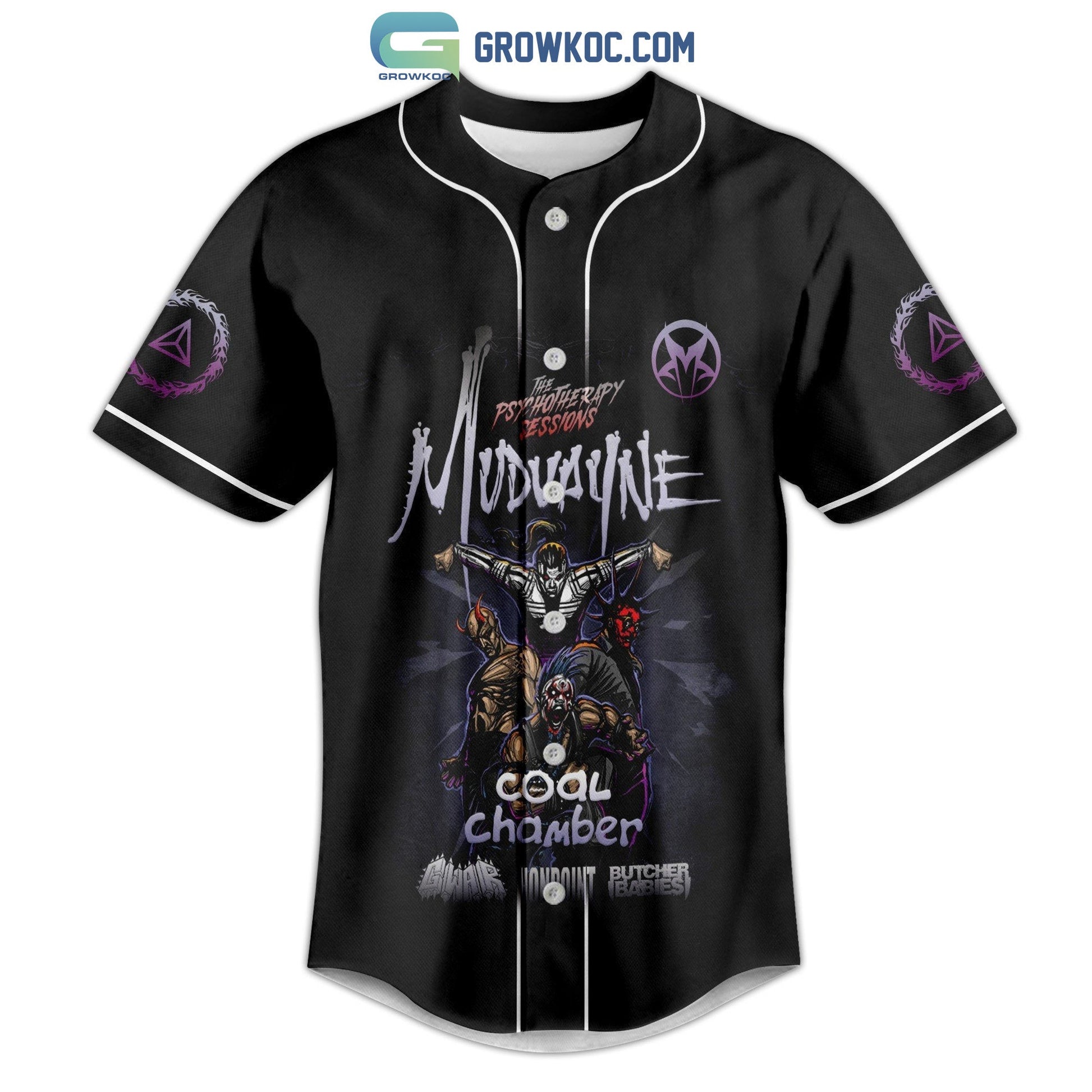 Mudvayne The Psychotherapy Sessions Baseball Jersey baseball jersey product view 3