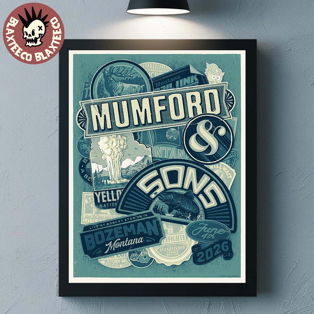 Mumford And Sons Bozeman Montana 2026 Venue Poster Live At Bobcat Stadium On June 4 2026 Home Decor Poster Canvas - T-Shirt, Sweatshirt, Hoodie