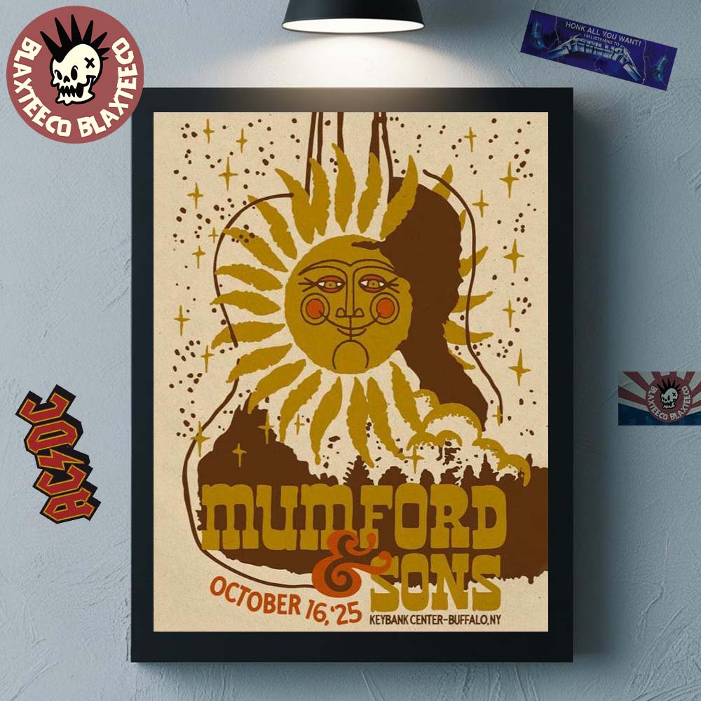 Mumford And Sons Buffalo New York 2025 Venue Poster At KeyBank Center On October 16 2025 Home Decor Poster Canvas - T-Shirt, Sweatshirt, Hoodie