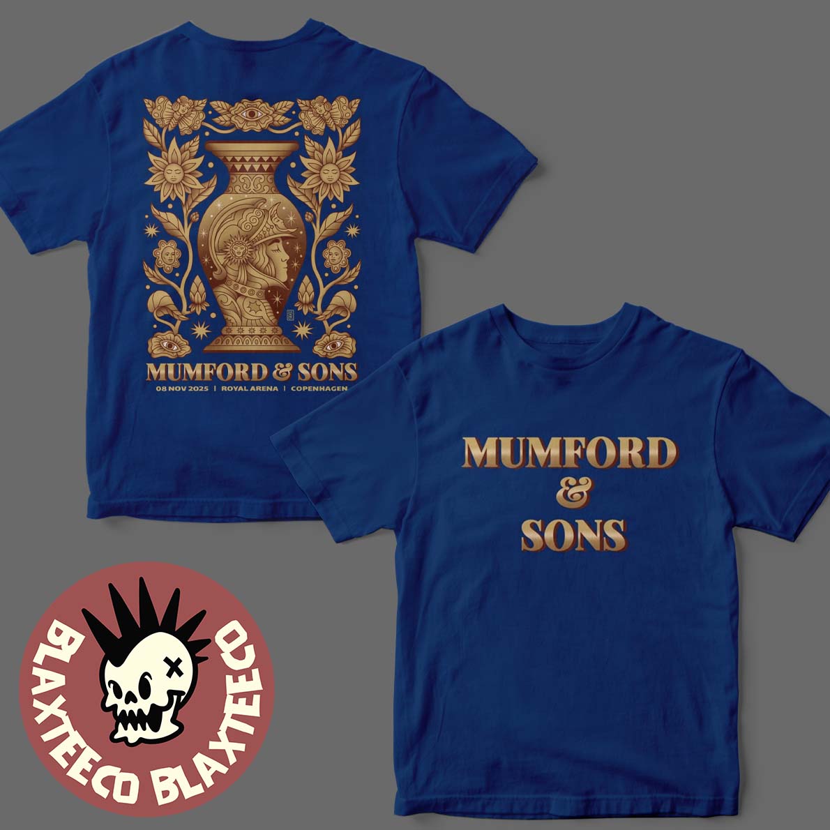 Mumford And Sons Copenhagen Denmark 2025 Event Poster At Royal Arena On November 8 2025 The Greek Vase Art Two Sided T-Shirt - T-Shirt, Sweatshirt, Hoodie