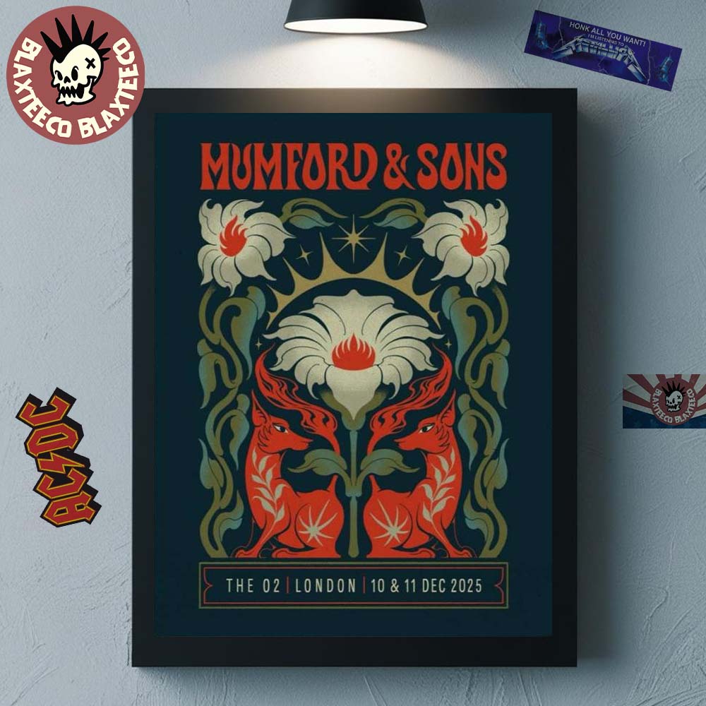 Mumford And Sons London UK 2025 Event Poster At The O2 On 10 And 11 December 2025 Home Decor Poster Canvas - T-Shirt, Sweatshirt, Hoodie