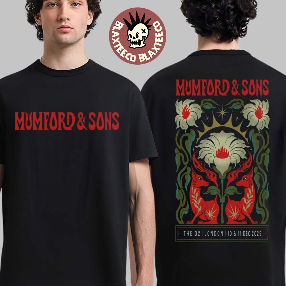 Mumford And Sons London UK 2025 Event Poster At The O2 On 10 And 11 December 2025 Two Sided T-Shirt - T-Shirt, Sweatshirt, Hoodie