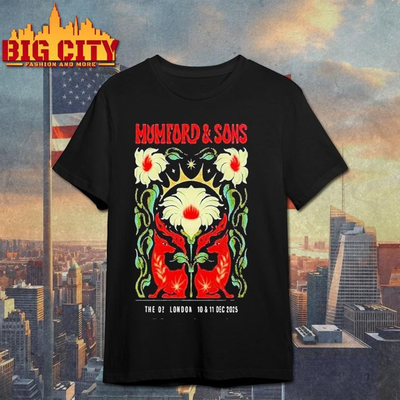 Mumford And Sons London Uk Event At The O2 On 10 And 11 December 2025 Shirt Unisex T-shirt, Sweatshirt, Hoodie, Long Sleeve Tee - T-Shirt, Sweatshirt, Hoodie