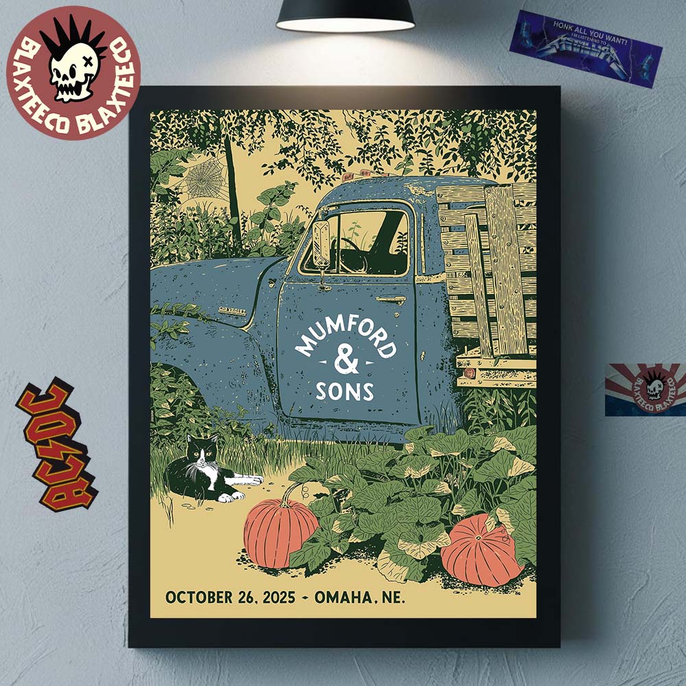 Mumford And Sons Omaha Nebraska 2025 Event Poster On October 26 2025 Home Decor Poster Canvas - T-Shirt, Sweatshirt, Hoodie