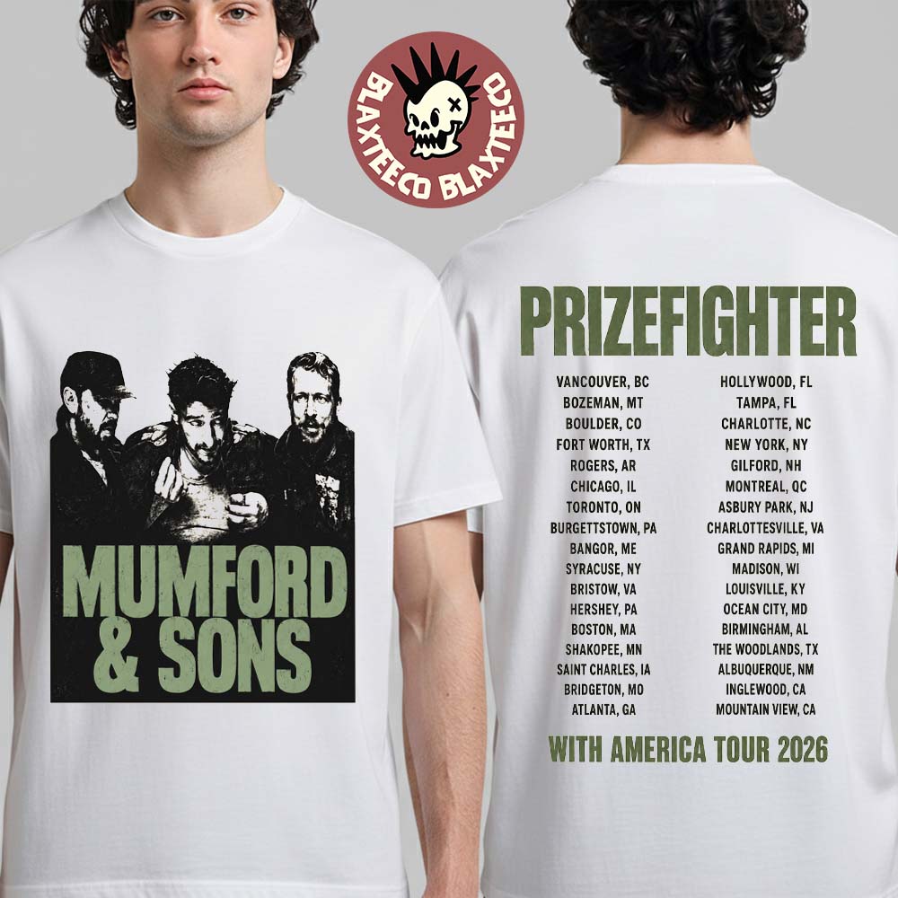 Mumford And Sons Prizefighter Tour 2026 North America Merch Portrait Photo T-Shirt Unisex T-shirt, Sweatshirt, Hoodie, Long Sleeve Tee - T-Shirt, Sweatshirt, Hoodie
