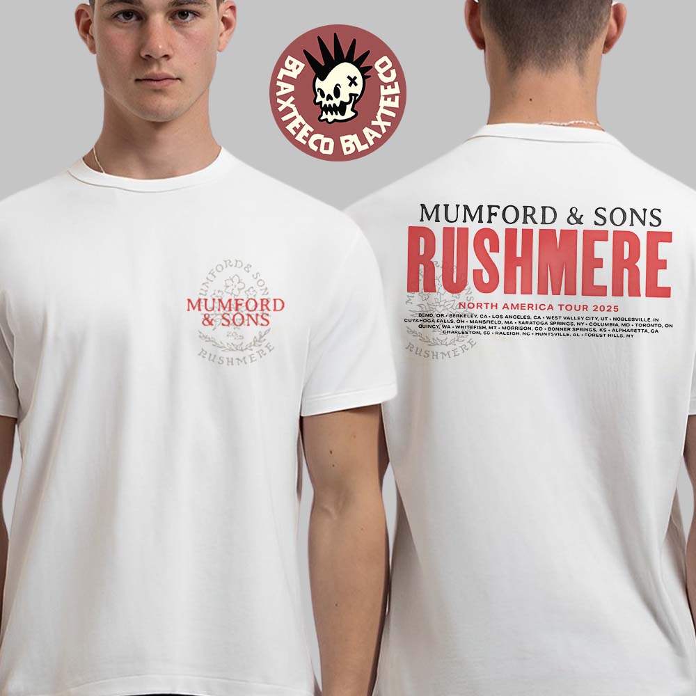 Mumford And Sons Rushmere North America Tour 2025 Bone Stamp Print Two Sided T-Shirt Unisex T-shirt, Sweatshirt, Hoodie, Long Sleeve Tee - T-Shirt, Sweatshirt, Hoodie