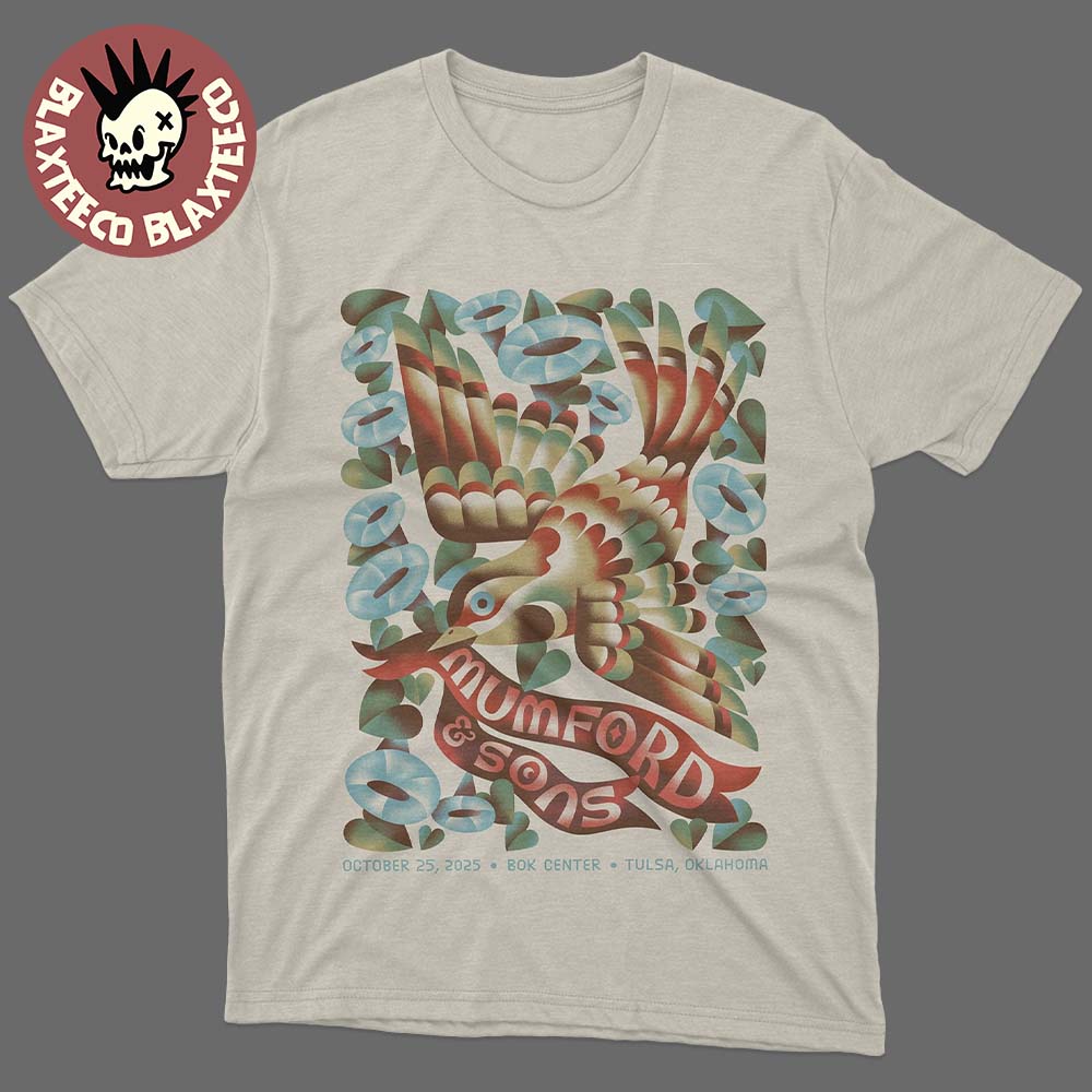 Mumford And Sons Tulsa Oklahoma 2025 Event Poster At Bok Center On October 25 2025 T-Shirt - T-Shirt, Sweatshirt, Hoodie