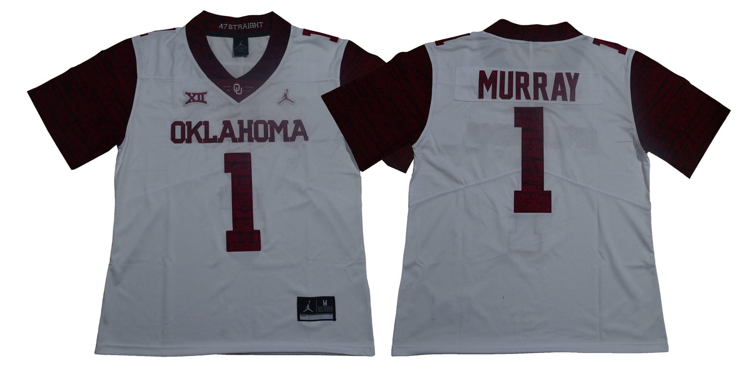 Murray 1 White College Football Jersey football jersey product view 1