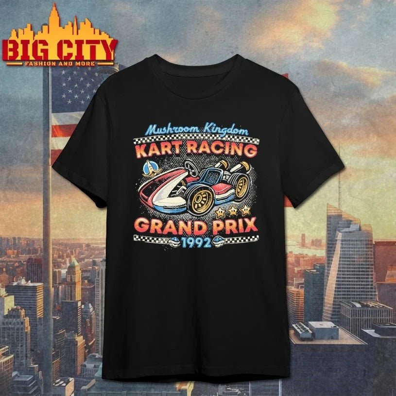Mushroom kingdom Kart Racing Grand Prix 1992 shirt Unisex T-shirt, Sweatshirt, Hoodie, Long Sleeve Tee - T-Shirt, Sweatshirt, Hoodie